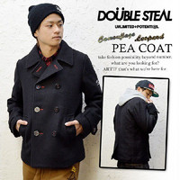   R[g _uXeB[ DOUBLE STEAL Camouflage Leopard PEA COAT Y