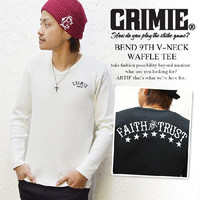 Vv TVc NC~[ CRIMIE BEND 9TH V-NECK WAFFLE TEE Y