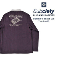 uh hJ Vc TuTGeB SUBCIETY BOWRING SHIRT L -Time is swift- Y